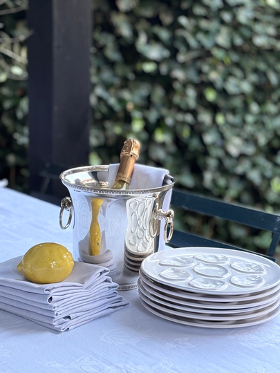 Verzilverde champagnekoeler - Silver-plated champagne cooler