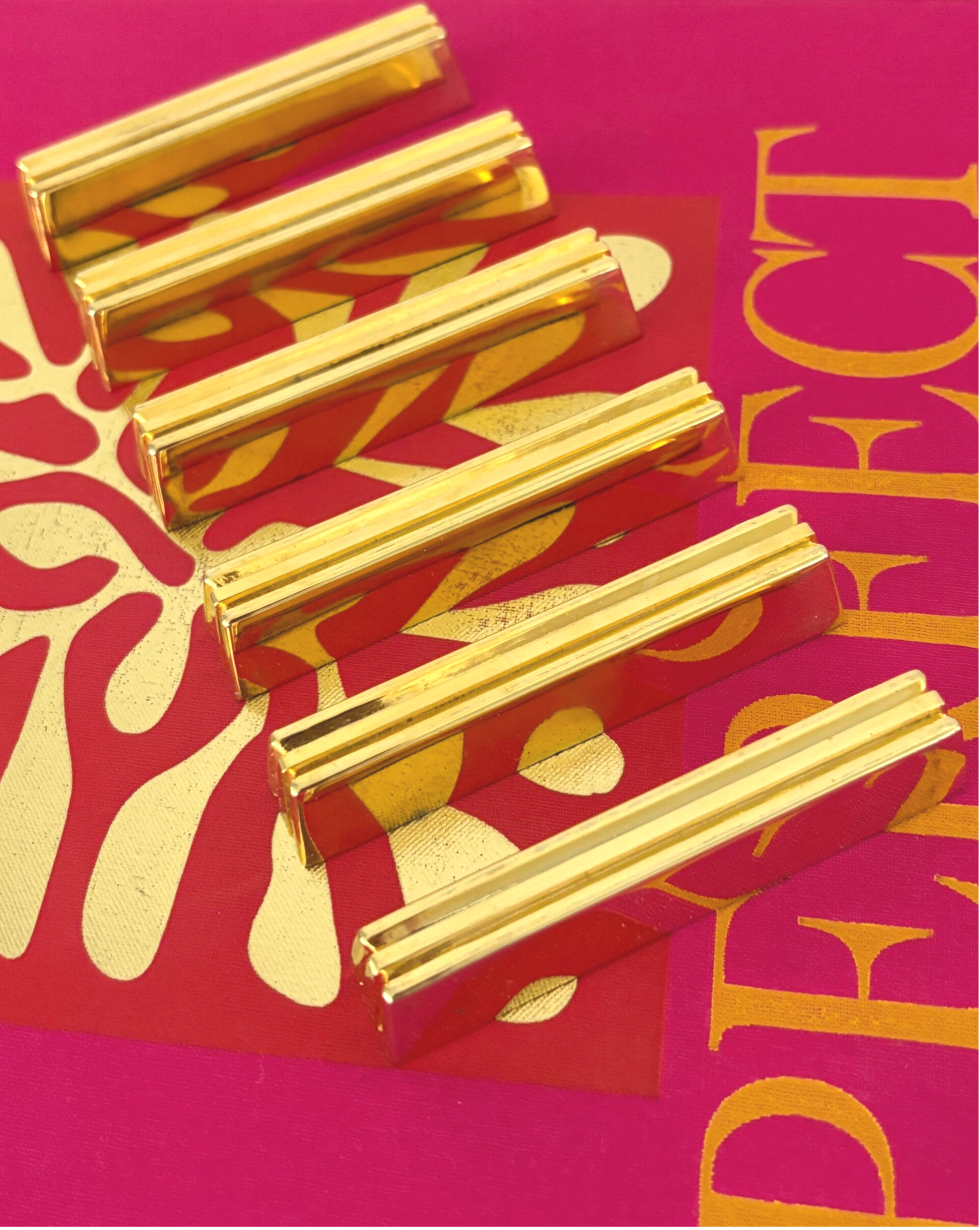 6 Vintage messenleggers - 6 Vintage knife rests