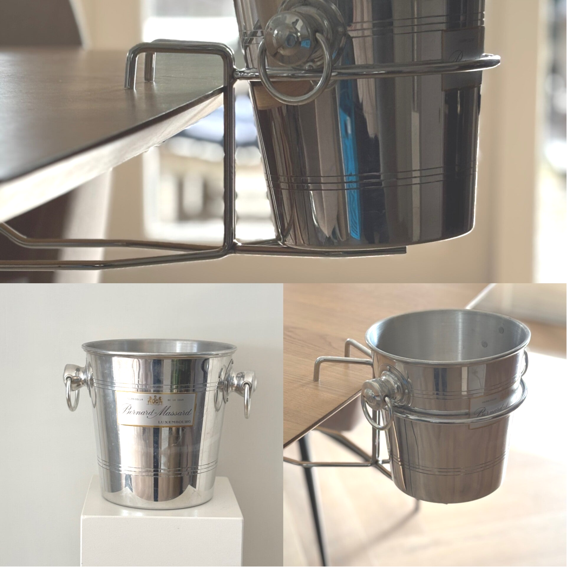 Champagnekoeler & tafelbeugel - Champagne cooler & table bracket