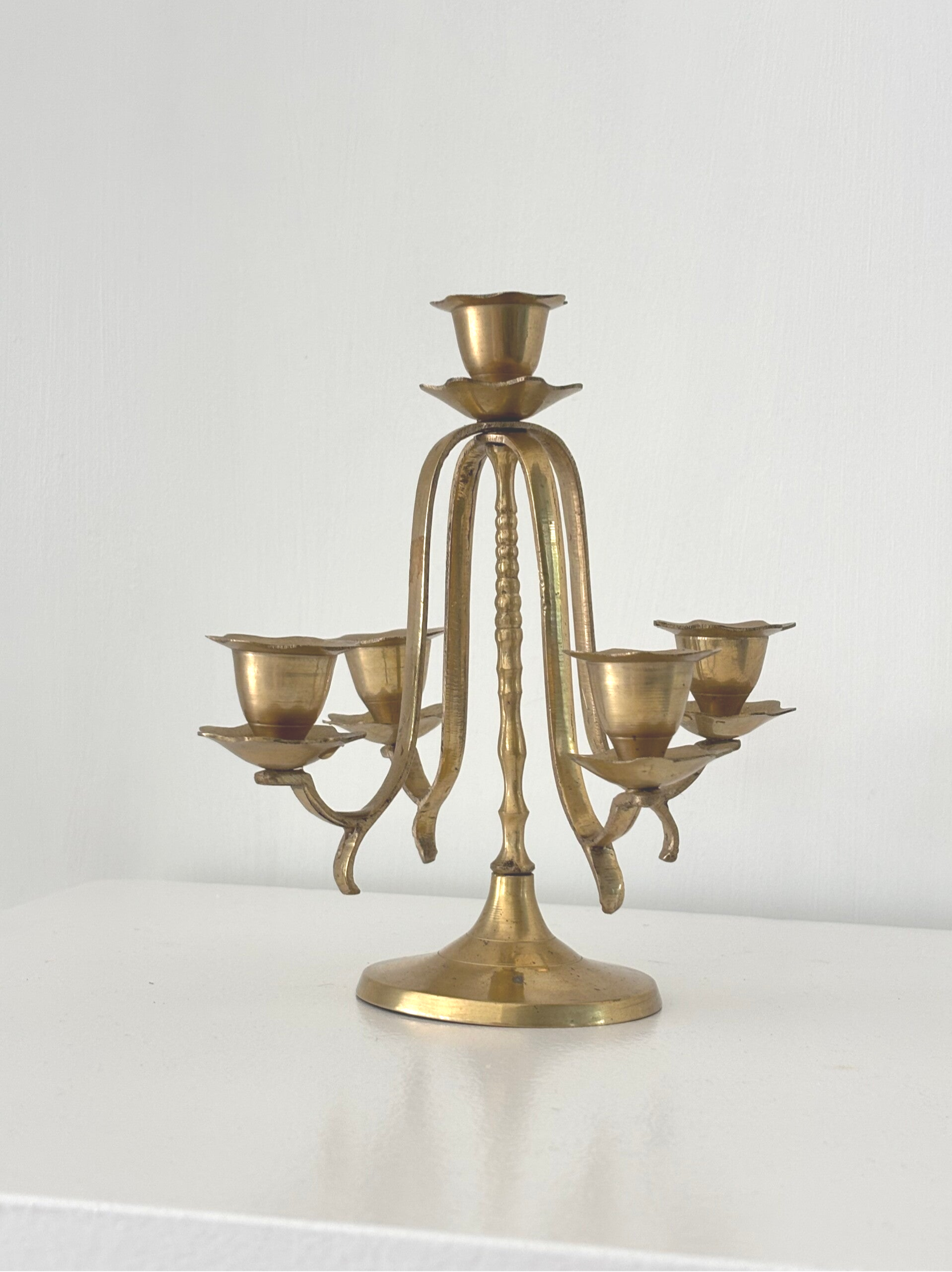Vintage messing Kandelaar - Vintage brass candlestick