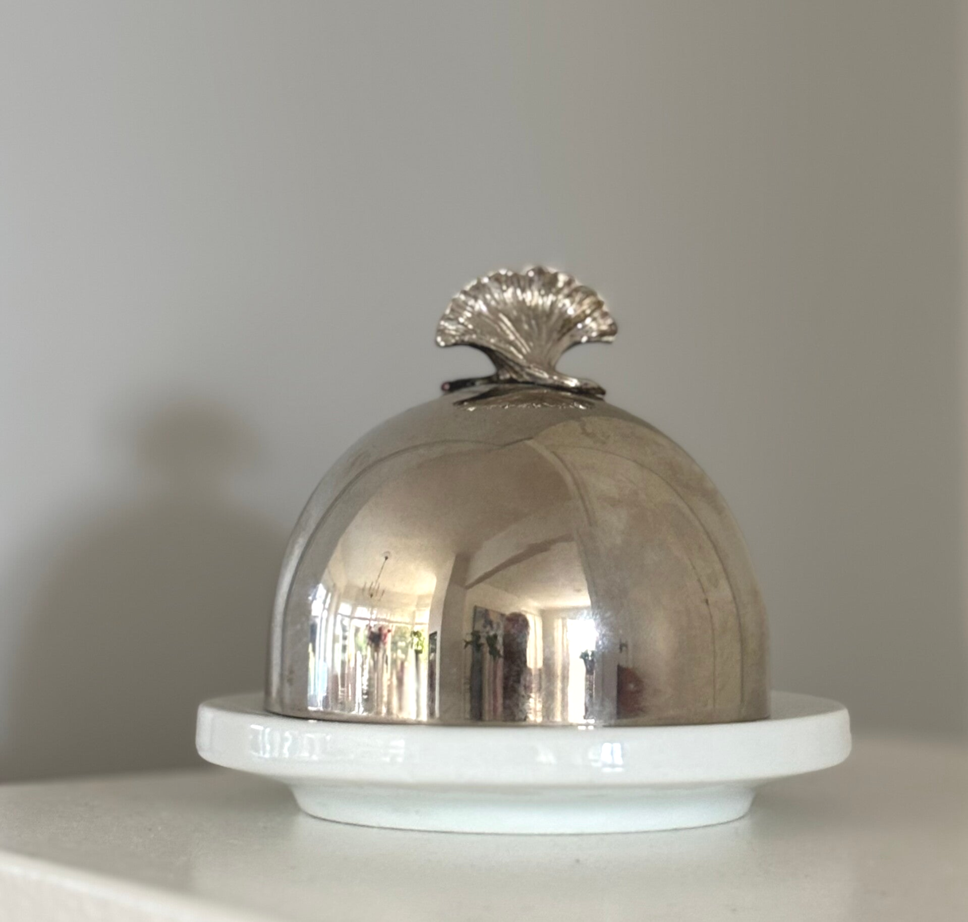 Verzilverd botervlootje - Silver-plated butter dish