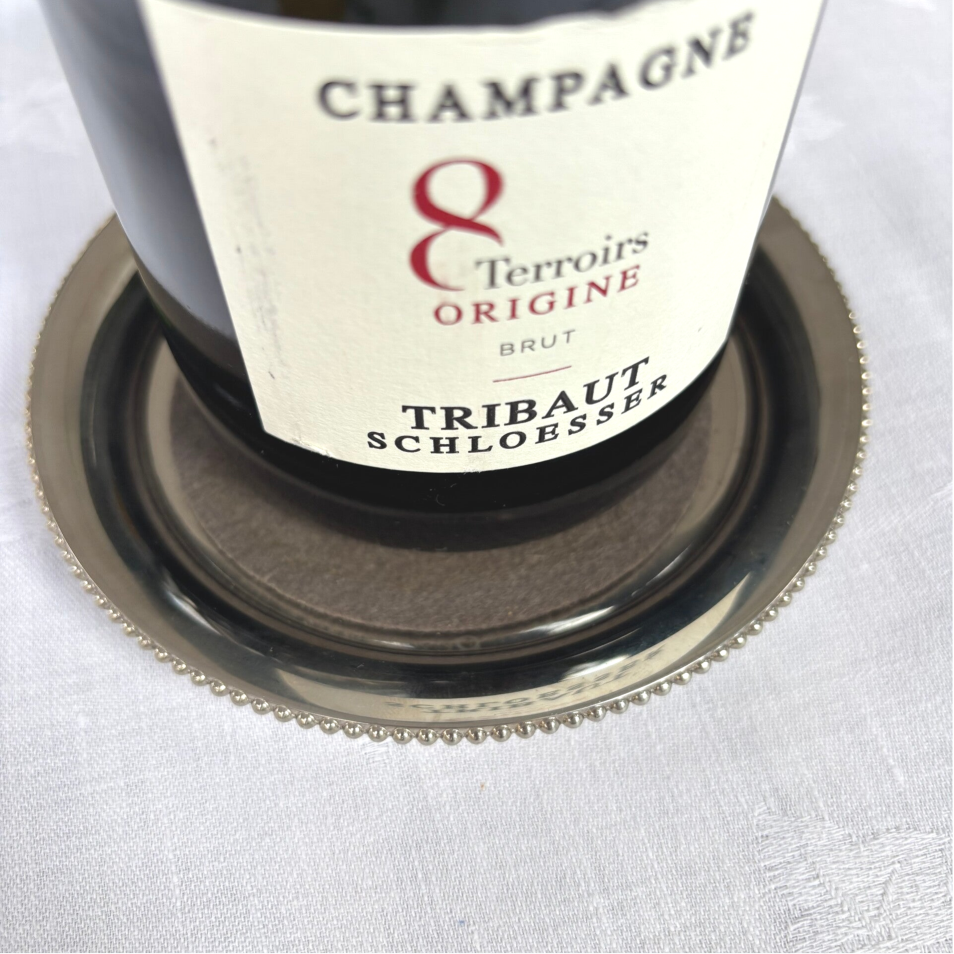 Champagneflesonderzetter Maison Bouillet Bourdelle France - Champagne bottle coaster Maison Bouillet Bourdelle France