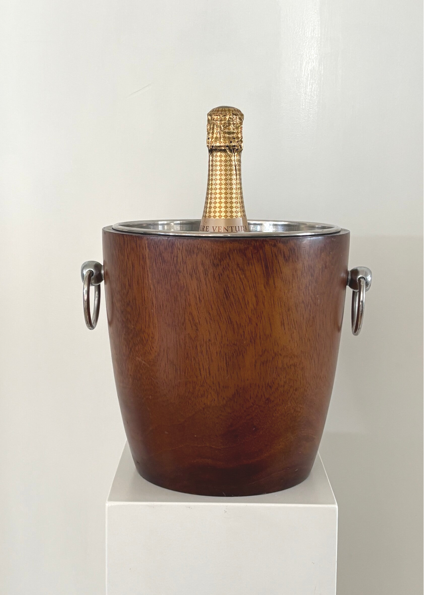 Grote houten vintage champagnekoeler - Large wooden vintage champagne cooler