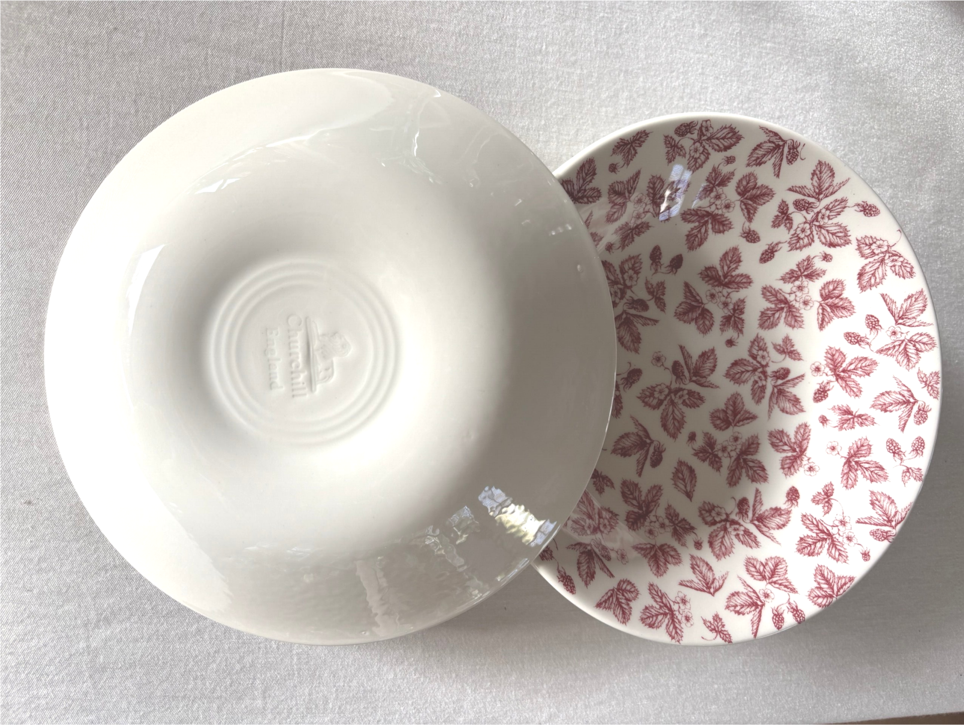 4 Churchill Cranberry Bramble schaaltjes - 4 Churchill Cranberry Bramble bowls