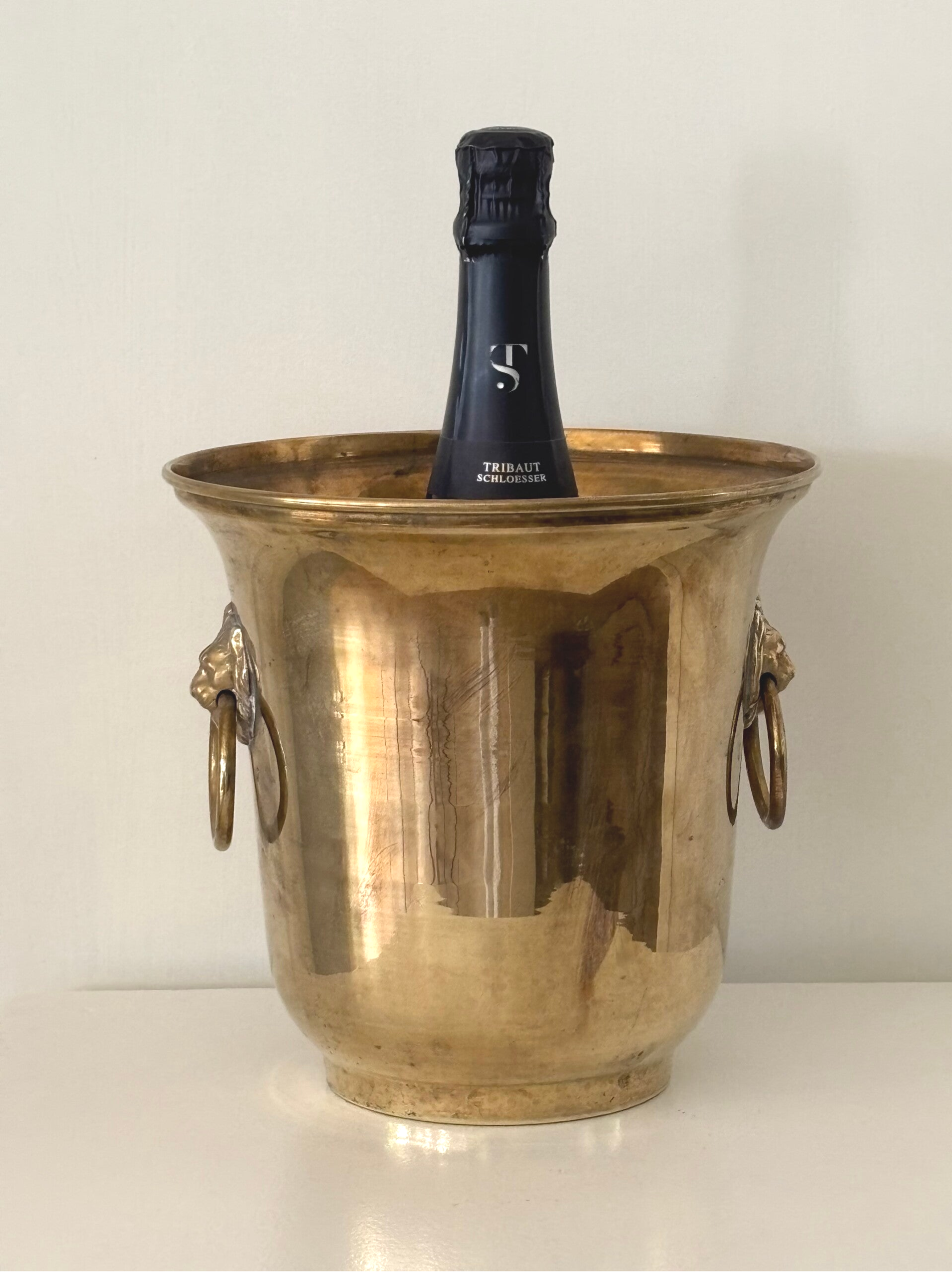 Champagnekoeler leeuwenkoppen - Champagne cooler lion heads