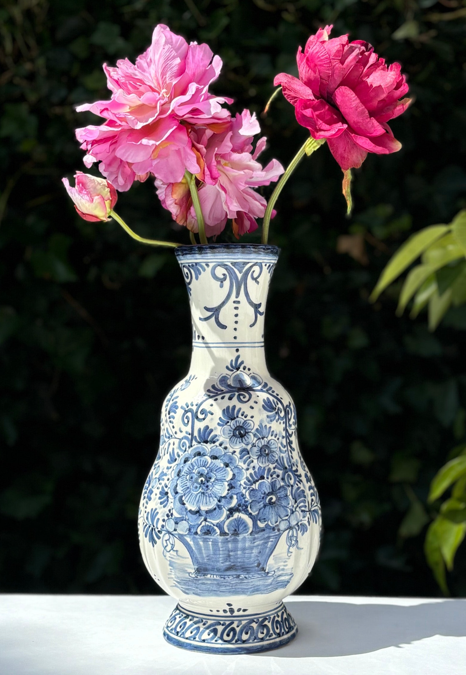Handbeschilderde vaas Delft Holland -  Hand-painted vase from Delft Holland