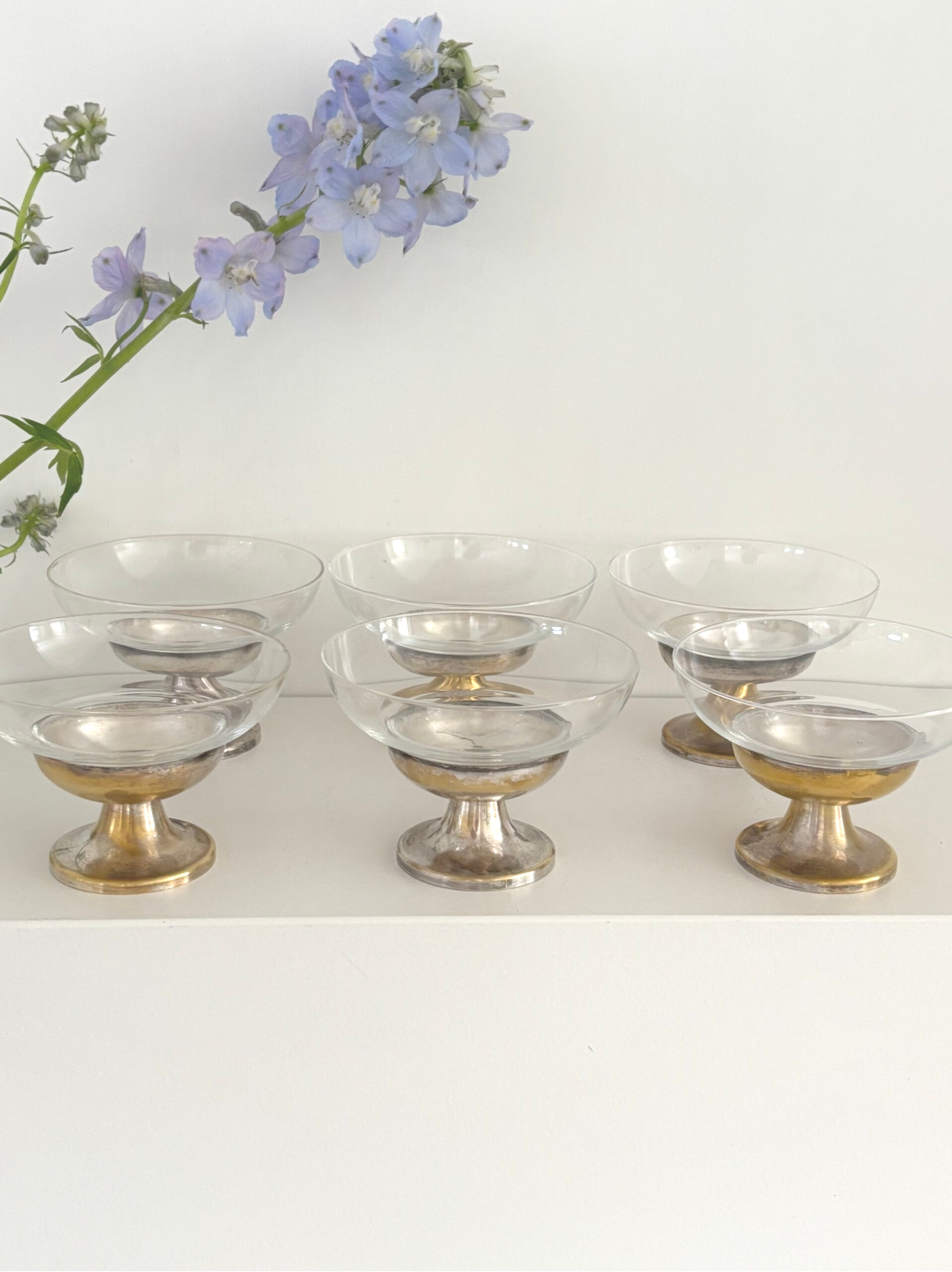 6 dessertcoupes - 6 Dessert coupes