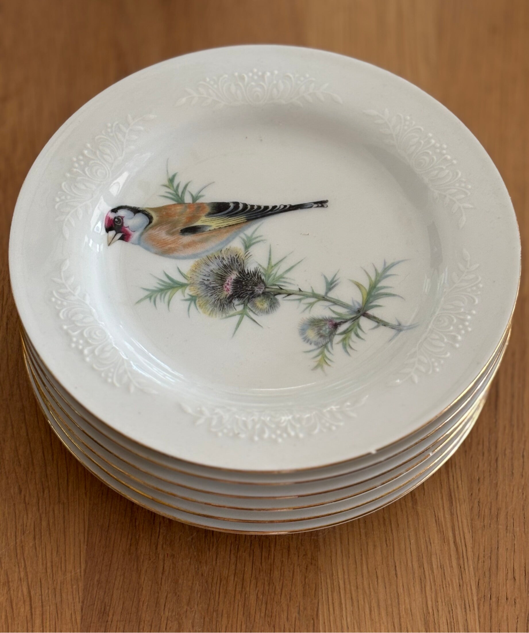 6 Gebaksbordjes van Zeh Scherzer Bavaria Germany - 6 Dessert plates by Zeh Scherzer Bavaria Germany