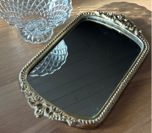 Elegant spiegeldienblad - Elegant mirrored serving tray