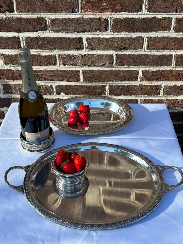 Prachtige verzilverde 4-delige set - Beautiful 4-piece silver-plated set