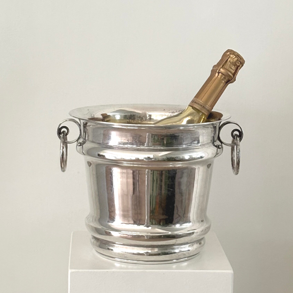 Antieke verzilverde Champagnekoeler - Antique silver-plated Champagne cooler