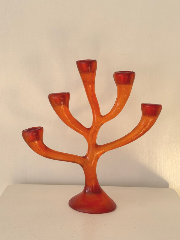 5-armige 70s kandelaar - Five-arm candle holder from the 1970s