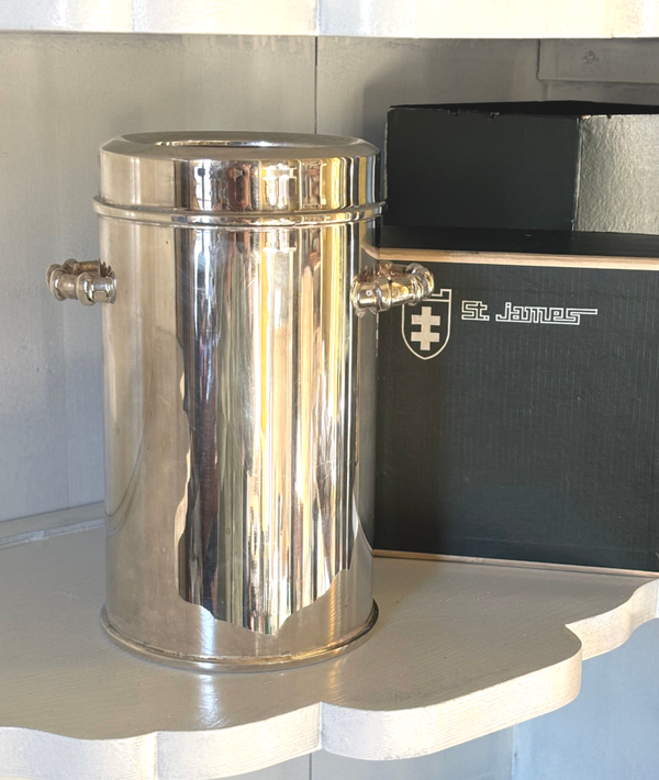 Verzilverde wijnkoeler van St. James - Silver-plated wine cooler by St. James