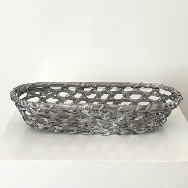 Gevlochten broodmand - Woven metal bread basket