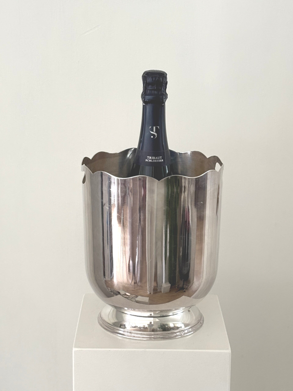 Verzilverde Champagnekoeler van Guildart - Silver-plated Champagne cooler by Guildart