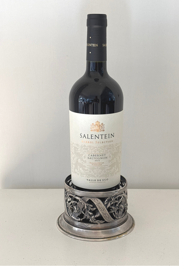 Verzilverde flesonderzetter - Silver-plated bottlecoaster