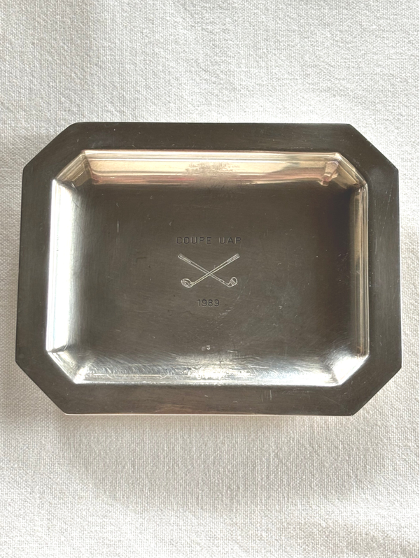 Klein verzilverd schaaltje 'Golf' - Small silver-plated 'Golf' dish