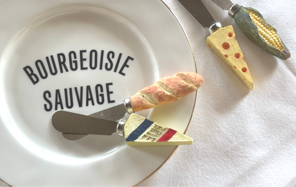 Set van 4 Franse vintage botermesjes - Set of 4 French vintage butter knives
