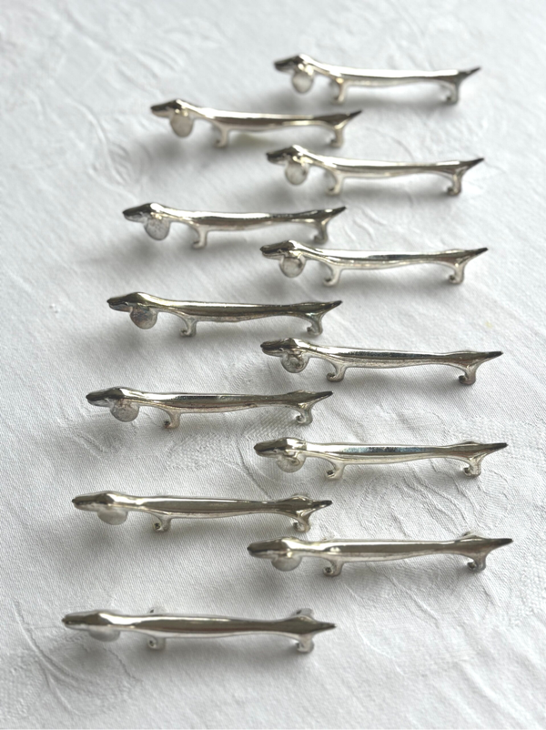 12 Messenleggers teckel - 12 Knife rests dachshunds