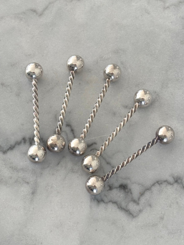 Set van 5 verzilverde messenleggers - Set of 5 silver-plated knife rests