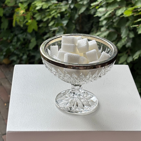 Kristallen schaaltje op voet - Elegant crystal pedestal bowl