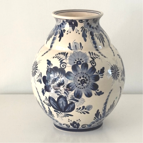 Handbeschilderde Delfts Blauwe vaas ‘Excelsior’ Holland - Hand-painted Delft Blue vase ‘Excelsior’ Holland