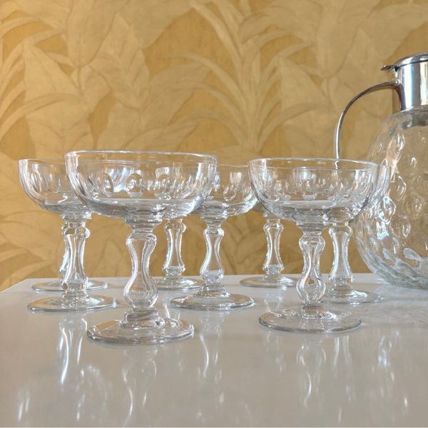 Set van 4 antieke Champagnecoupes - Set of 4 antique Champagne coupes
