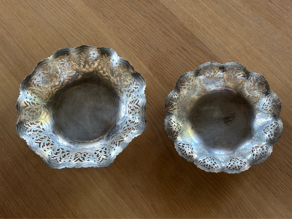 Set van 2 verzilverde schaaltjes - Set of 2 silver-plated dishes