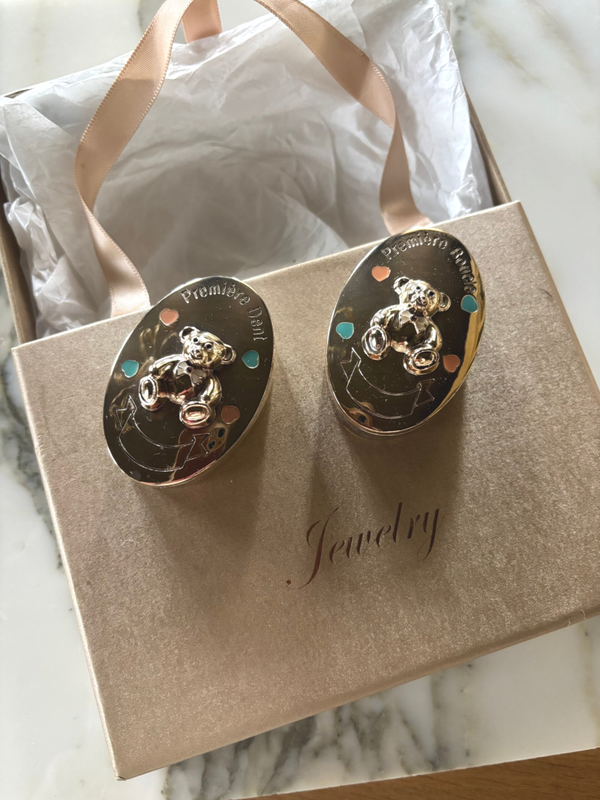 Set van 2 verzilverde tandendoosjes van Daniel Crégut - Set of 2 silver-plated tooth boxes by Daniel Crégut