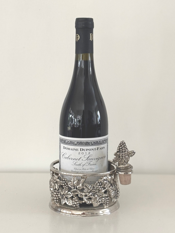 Flesonderzetter met flessenstop - Bottle coaster with matching stopper