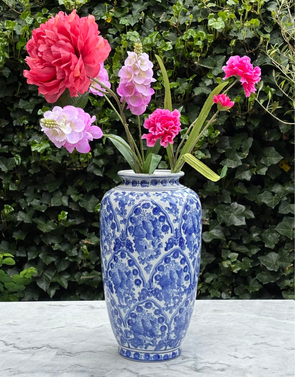 Prachtige blauw-witte XL vaas - Beautiful blue and white XL vase