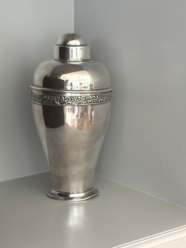 Antieke verzilverde art deco cocktailshaker - Antique silver-plated art deco cocktail shaker