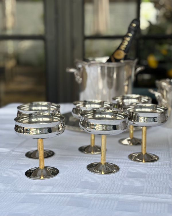 6 Dessertcoupes INOX, made in Italy