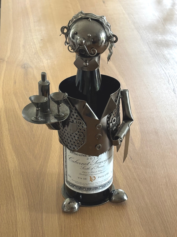 Vintage fleshouder 'butler' - Vintage bottle holder 'butler'