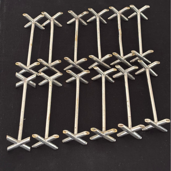 Set van 12 vintage verzilverde messenleggers - Set of 12 vintage silver-plated knife rests