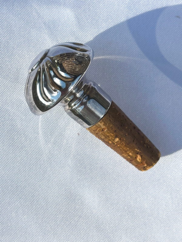 Verzilverde flessenstop- Silver-plated bottle stopper