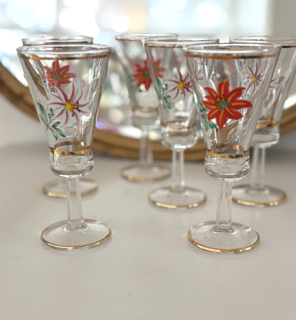 6 Vintage glaasjes - 6 Vintage glasses
