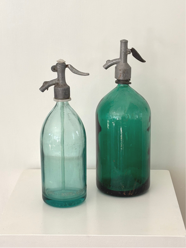 2 Vintage spuitflessen - 2 Vintage soda syphons