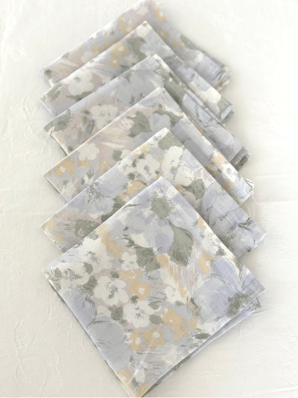 6 Vintage servetten - 6 Vintage napkins