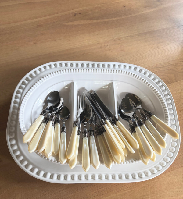 Elegante 24-delige bestekset ‘Parelmoer’ - Elegant 24-piece ‘Mother-of-Pearl’ cutlery set
