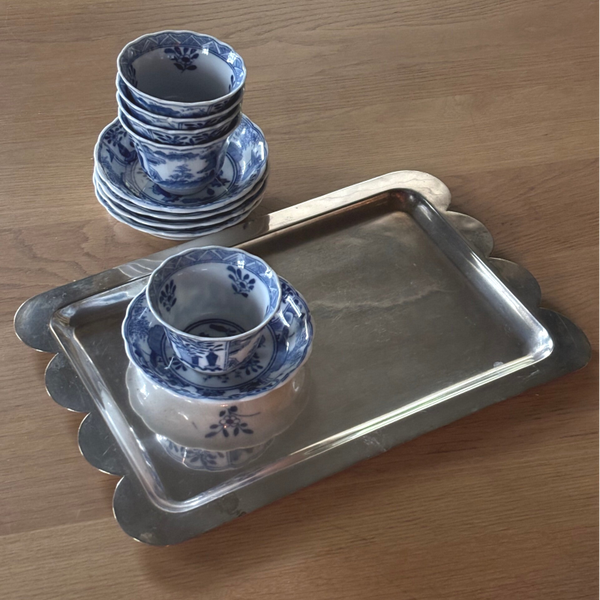 Klassiek verzilverd dienblad - Classic silver-plated serving tray