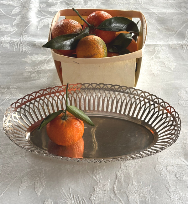 Elegant Frans verzilverd broodmandje Deschamps Frères Paris - Elegant French silver-plated bread basket Deschamps Frères Paris