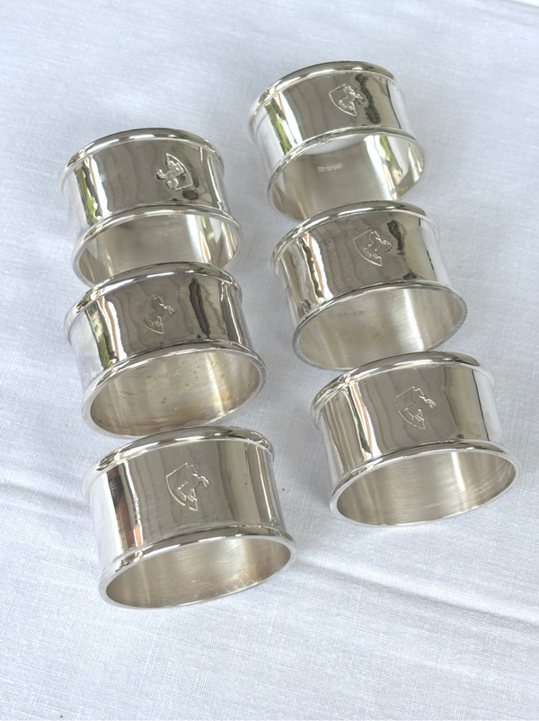 6 Verzilverde servetringen van Zilverstad Schoonhoven - 6 Silver-plated napkin rings by Zilverstad Schoonhoven