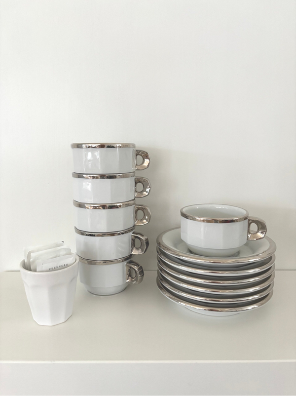 Kop & schotels Pillivuyt France - Cups & saucers Pillivuyt France