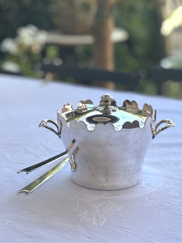 Verzilverde ijsemmer & tang Christofle France - Silver-plated ice bucket & tang Christofle, France