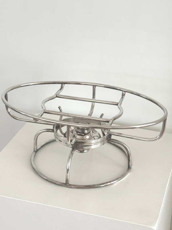 Grote verzilverde rechaud Félix Frères Toulouse - Large silver-plated rechaud Félix Frères Toulouse