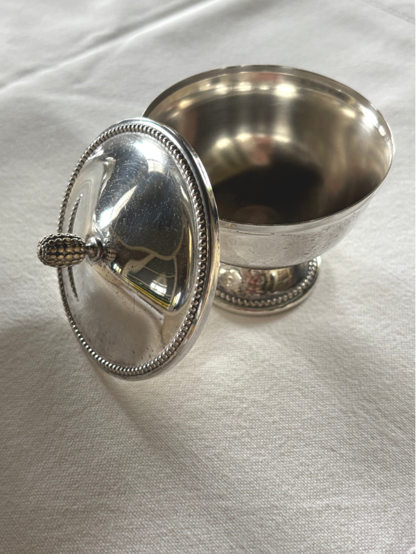 Klein verzilverd potje - Small silver-plated pot