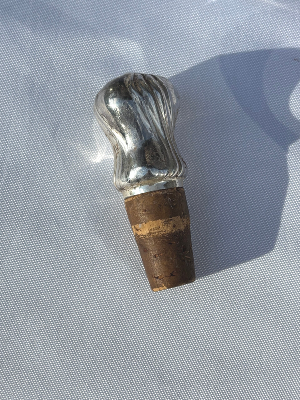 Verzilverde flessenstop - Silver-plated bottle stopper
