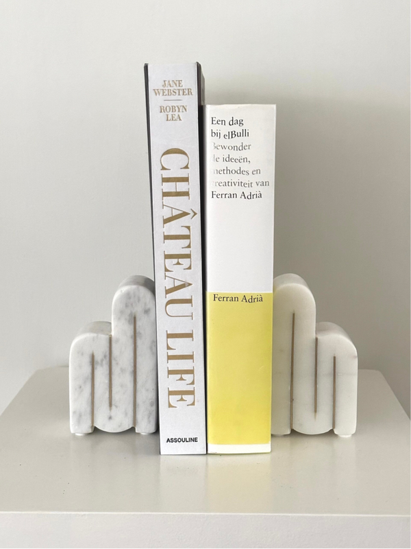 Marmeren boekensteunen - Marble bookends