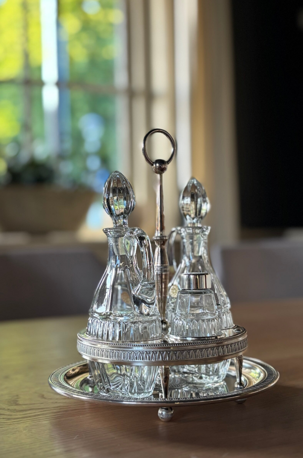 Antieke verzilverde ménagère set - Antique silver-plated cruet set